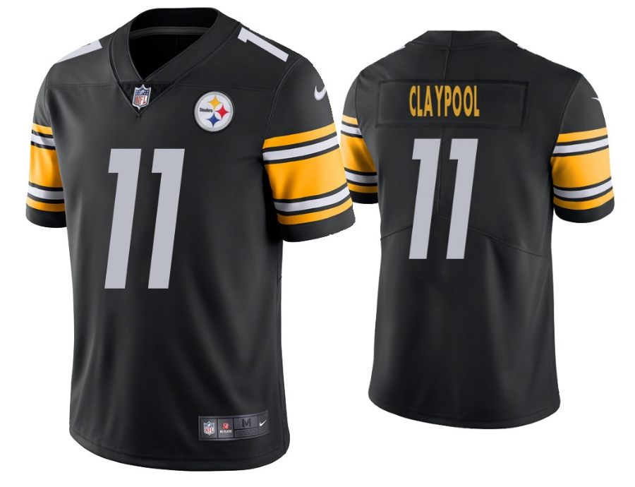 Men's Pittsburgh Steelers #11 Chase Claypool Black Vapor Untouchable Limited Stitched Jersey